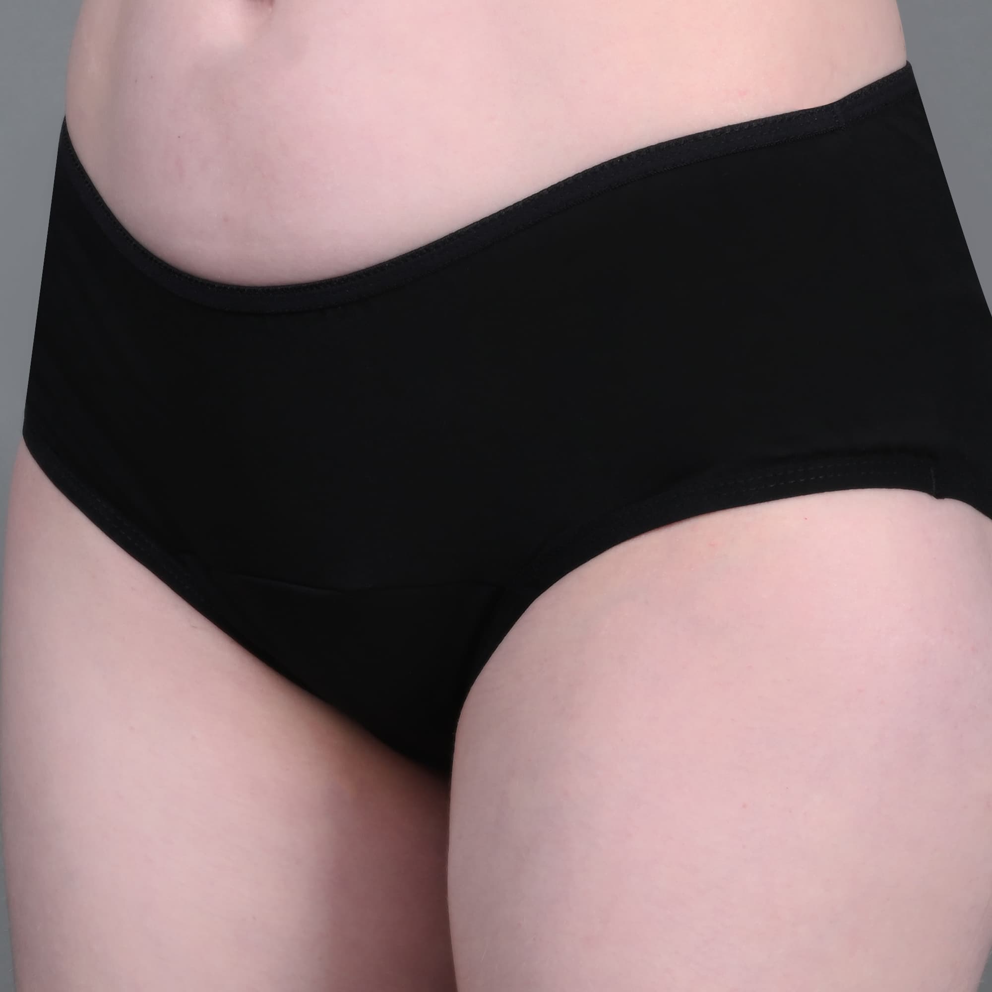 Bamboo Fabric Reusable Period Panty 5 Layer- Pack Of 1 - Black