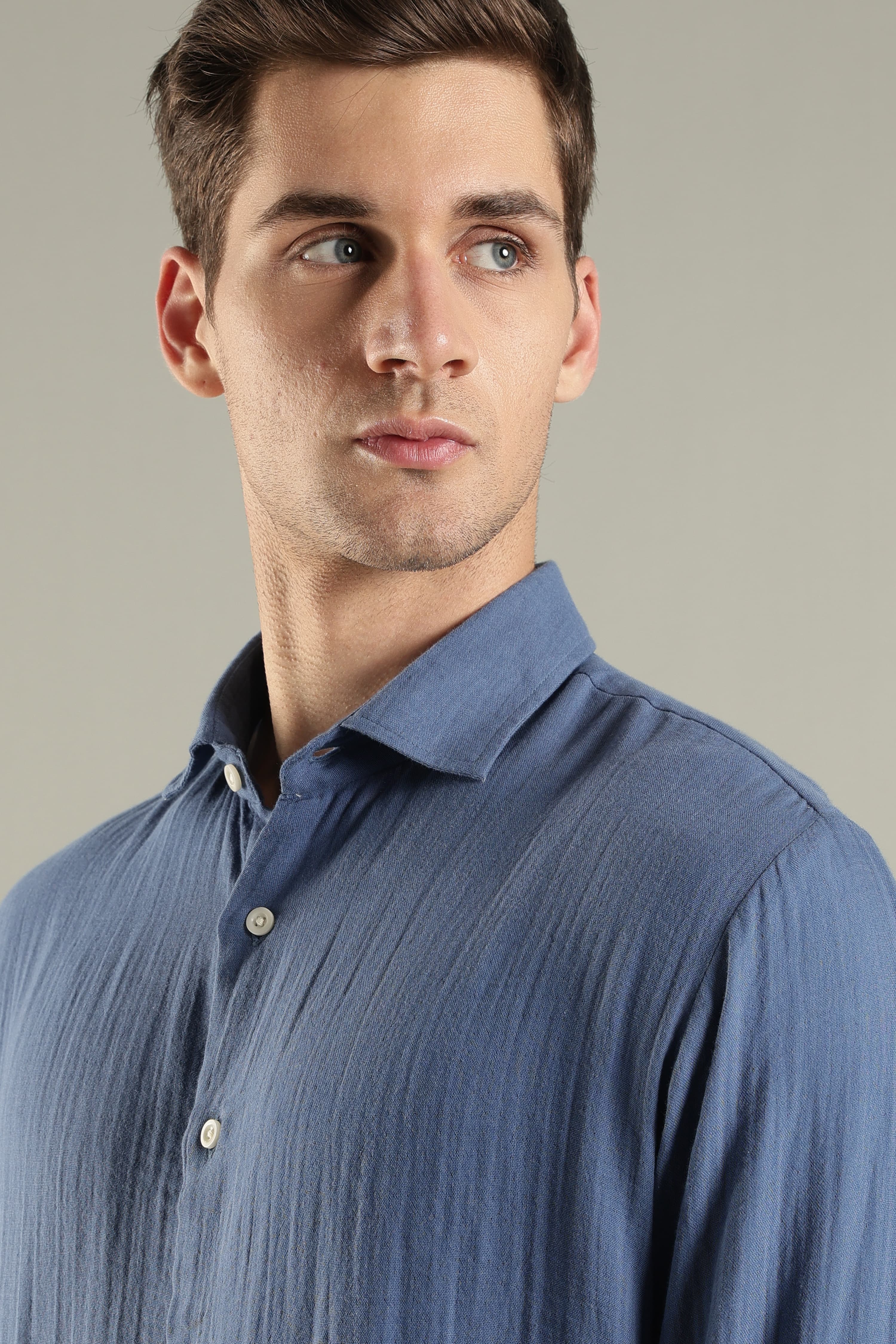 Coast Cotton Gauze Shirt – Ultra Lightweight Breathable Crinkle Summer Shirt