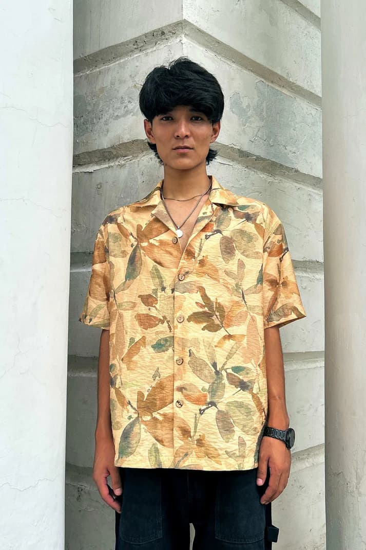 Seoul Printed Chanderi Viscose Shirt - Lightweight Breathable Smart Casual & Vacation Wear