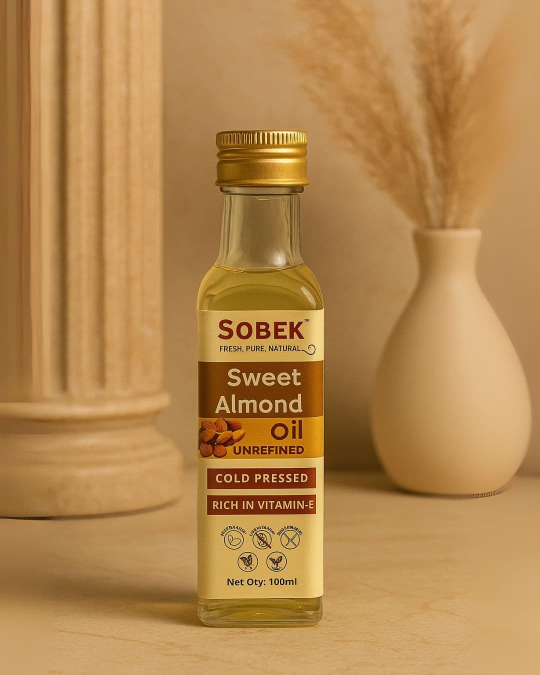Almond Oil | Cold Pressed with Vitamin E (100 ml)