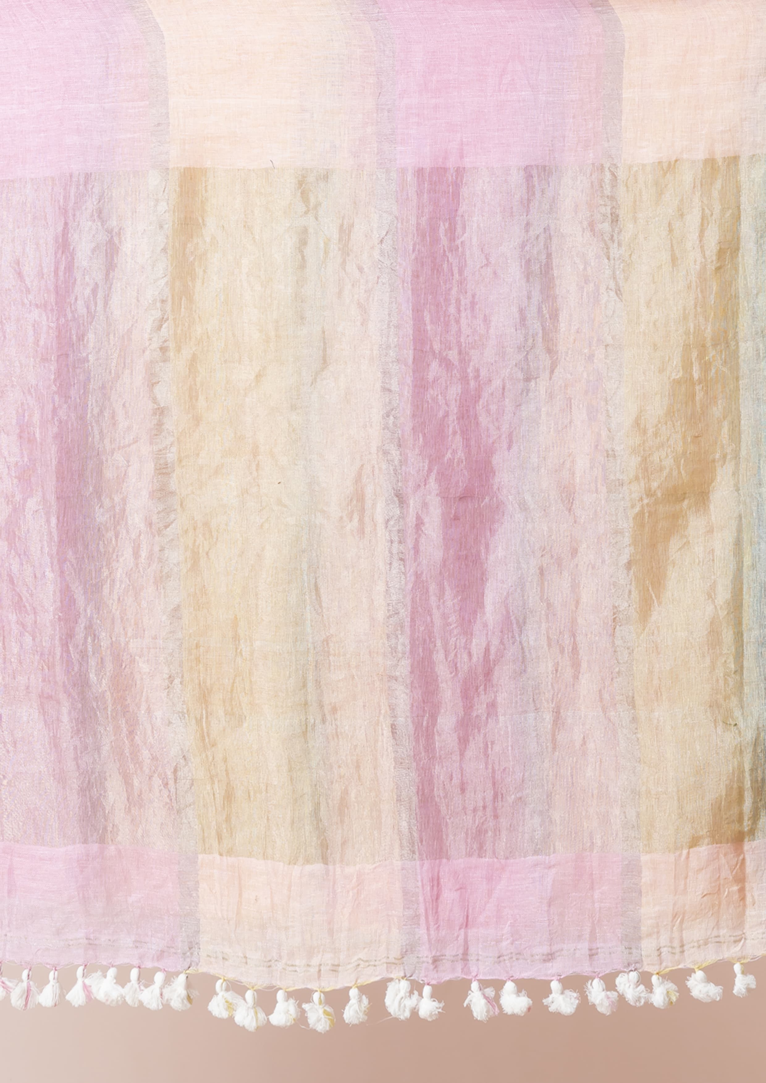 Women’s Pure Linen Multicolor Saree 5