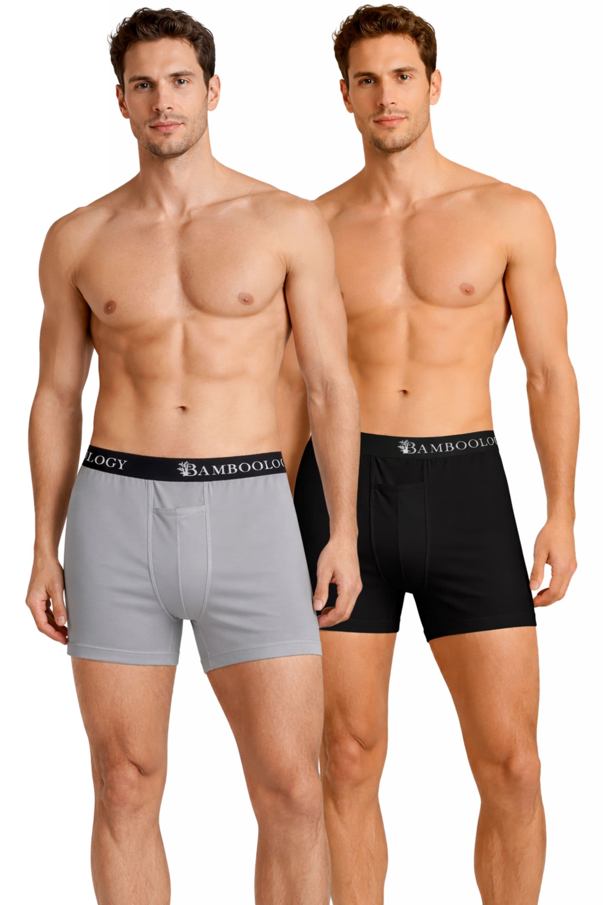 Men's Bamboo Trunks & Boxers | Black & Grey | Pack of 2