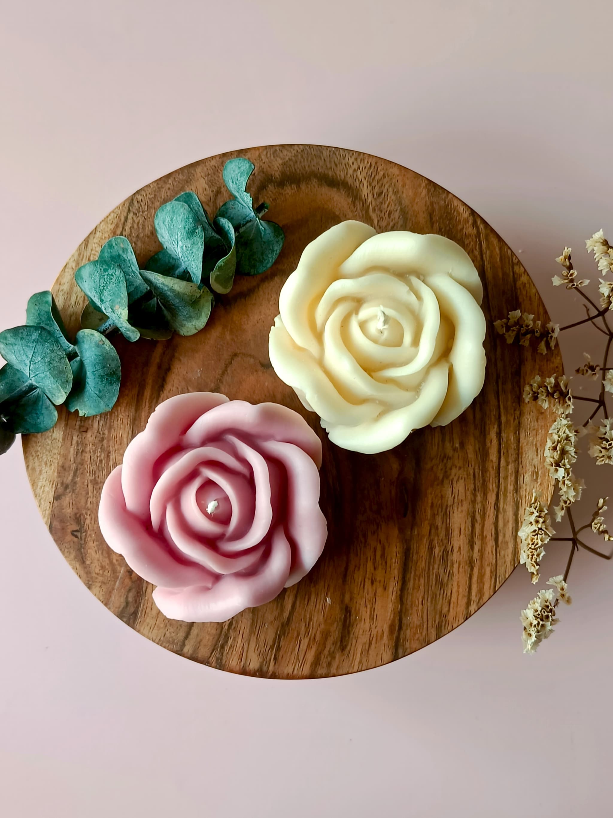 Eternal Roses Candle Set - White