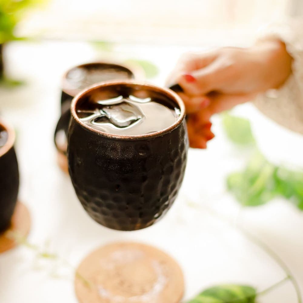Antique Black Copper Mug | Pack of 1