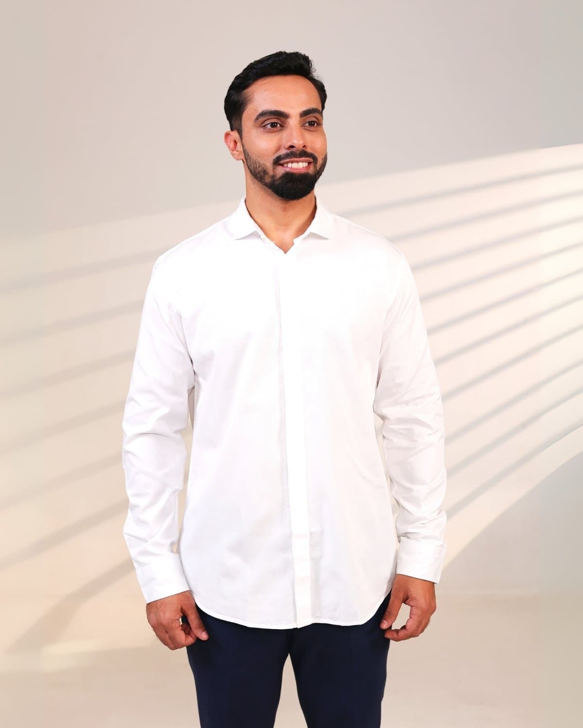 Classic White Shirt (100% Organic Cotton with Sateen Weave. Tailored, Crisp, Timeless.)
