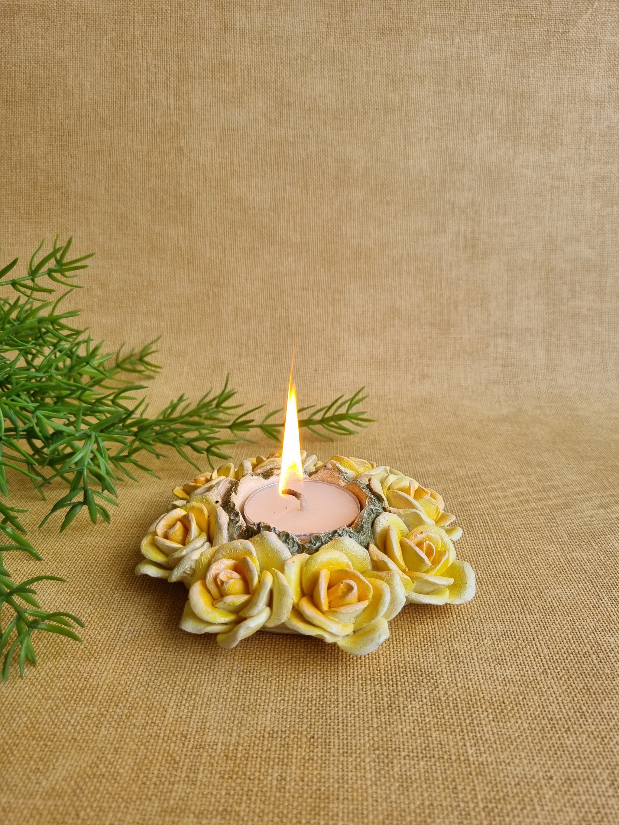Tealight Holder | Rosy Yellow 