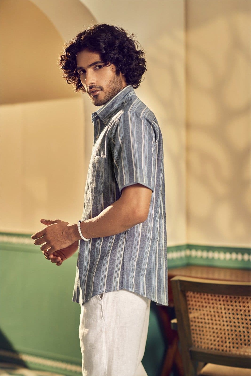 Men's Shirt | Handwoven Striped Shirt 3