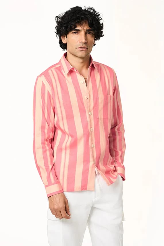 Alto Lite Men's Shirt | Slim Fit |Tonal Pink