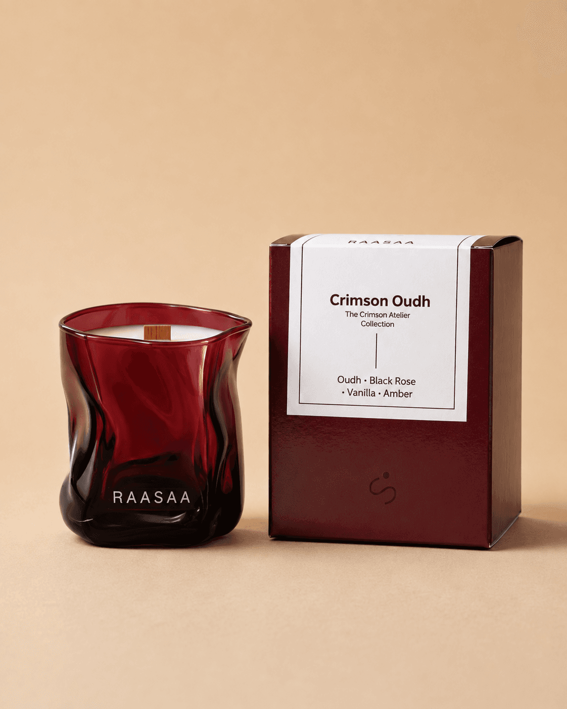 Crimson Oud Premium Scented Candle | Oudh, Amber, Black Rose & Vanilla