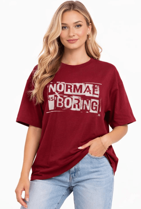 Women's Oversized Bamboo T-Shirt | Gen Z Streetwear | Normal Is Boring