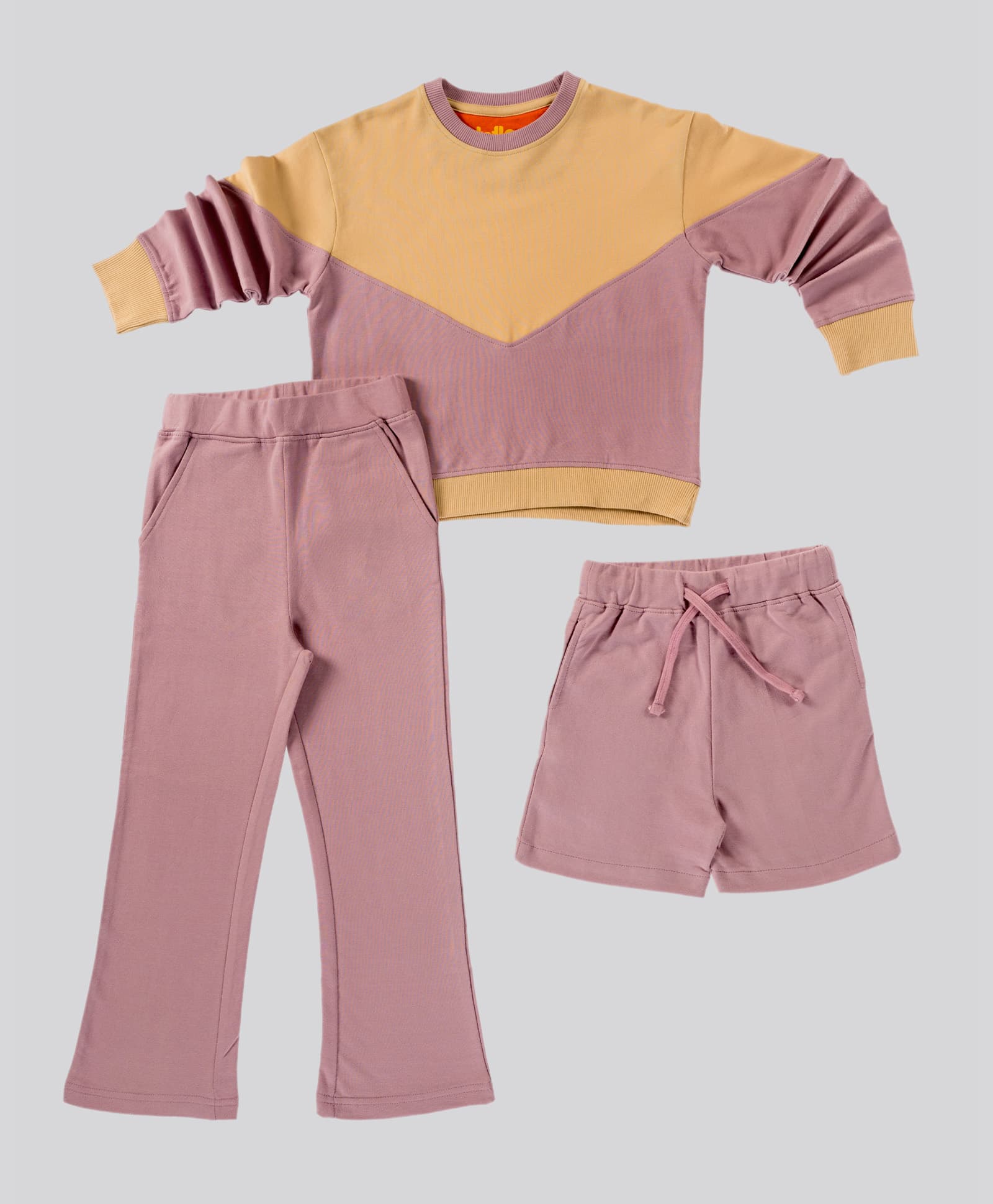 Kids Co-ord Set | Printed -  Mauve