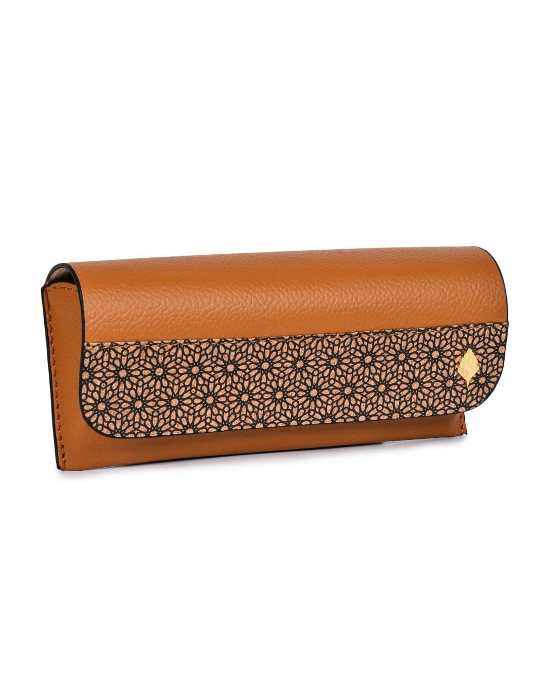  Eye wear Case | Plant Leather & Printed Cork | Tan